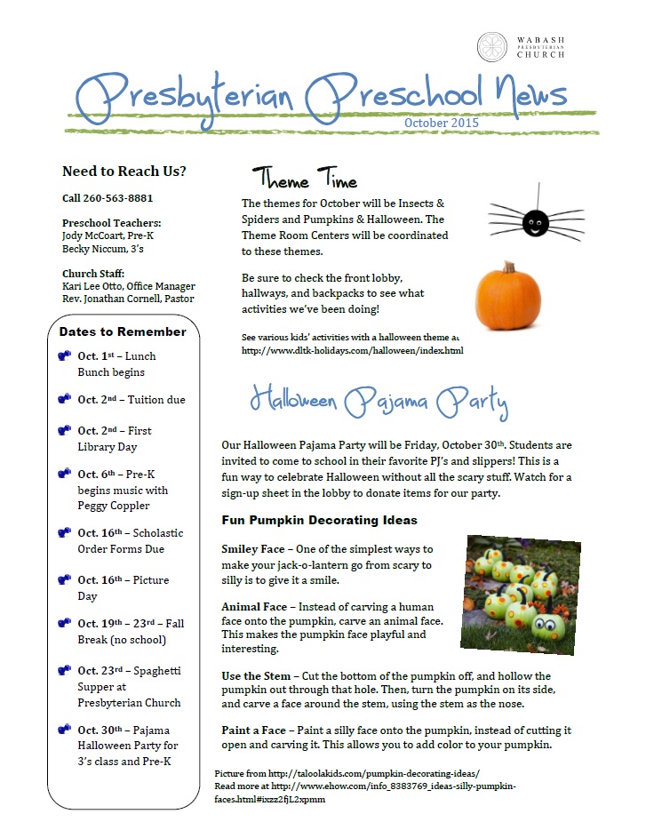 preschool-newsletter-october-2015-wabash-presbyterian-church