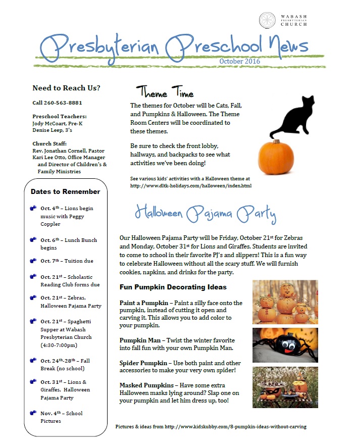 preschool-newsletter-october-2016-wabash-presbyterian-church
